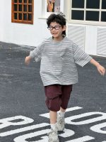 【90-160】半袖Tシャツ 男の子 ボーダー柄 グラフィティ - 画像 (3)