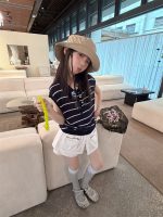 【100-160】ベスト ニット ストライプ 韓国風 ノースリーブ カジュアル 女の子 - 画像 (5)
