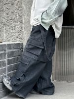 【110-150】パンツ デニム 韓国風 ゆったり 合わせやすい ポケット付き 無地 男の子 - 画像 (5)