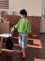 【100-170】Tシャツ プリント ファッション カジュアル ゆったり 半袖 男の子 - 画像 (3)