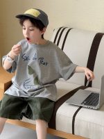 【90-160】半袖Tシャツ 男の子 プリント ストリート風