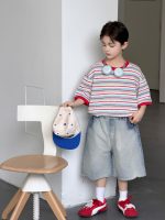 【100-170】Tシャツ ストライブ 韓国風 ゆったり 半袖 男の子 - 画像 (5)