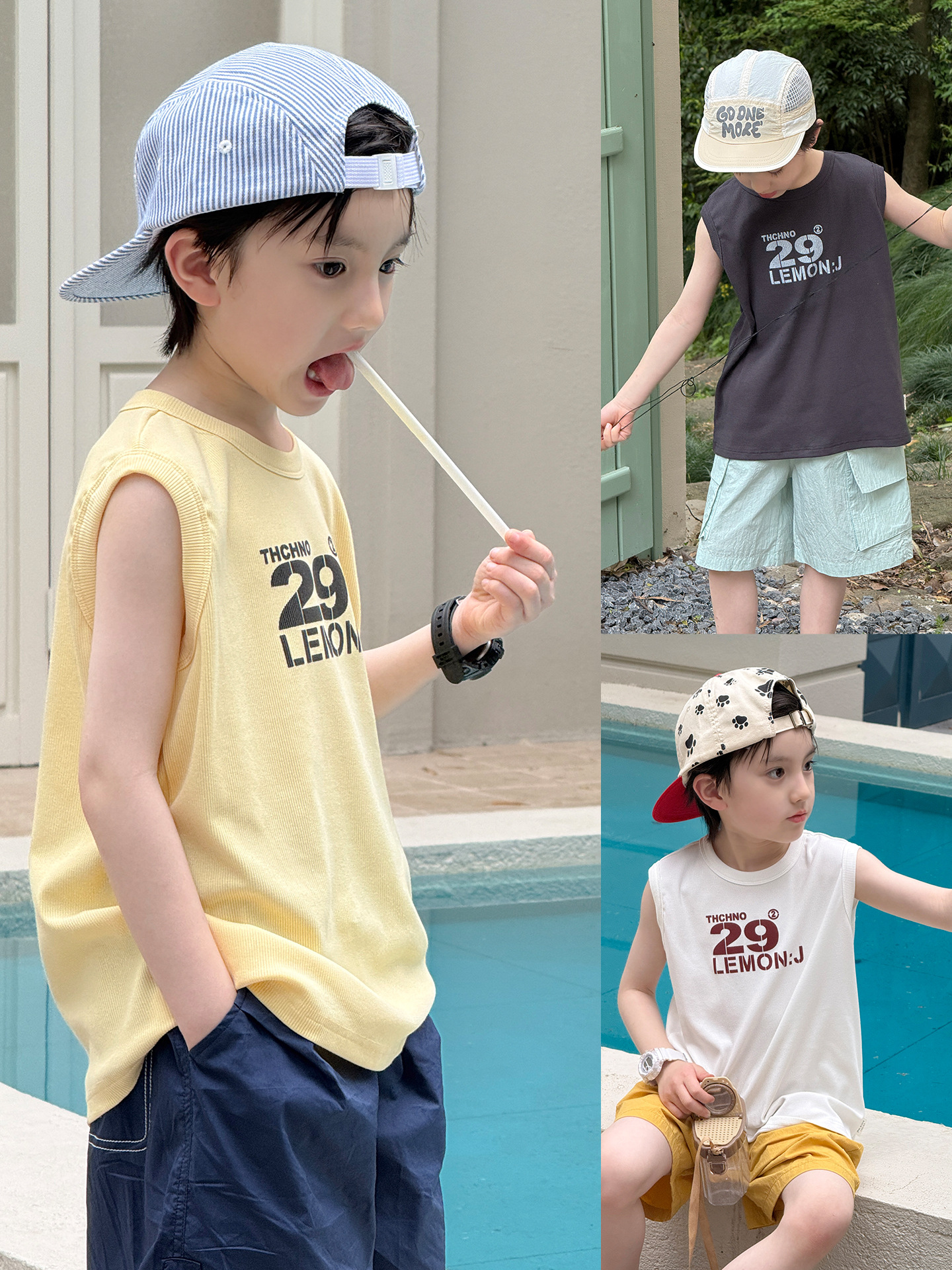 O1CN01srJex12GTqSWPzkWL_2201251829017-0-cib.jpg 【100-160】ベスト 男の子 英字 プリント 韓国風 - 画像 (1)