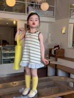 【90-150】ワンピース 女の子 ボーダー柄 ノースリープ - 画像 (6)