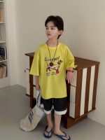 【90-160】Tシャツ カジュアル プリント 韓国風 ゆったり 男の子 夏新作 - 画像 (6)