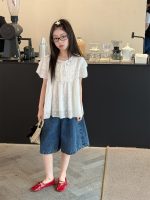 【100-160】ショートパンツ 夏新作 韓国風 ゆったり 五分丈 ゆったり デニム - 画像 (3)