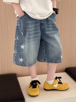 【100-160】ショートパンツ 男の子 星 ウォッシュド - 画像 (2)