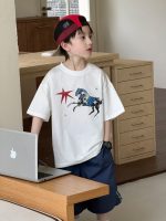 【90-160】半袖Tシャツ 男の子 カートゥーン シンプル - 画像 (6)