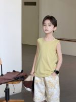 【100-170】ベスト 六色選べる 無地 着回し力抜群 夏新作 ゆったり 男の子 - 画像 (5)