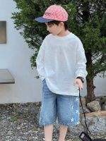 【90-150】長袖Tシャツ 男の子 無地 シンプル ゆったり - 画像 (4)