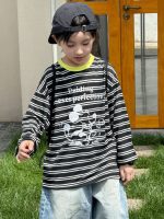 【100-160】長袖Tシャツ 男の子 ボーダー柄 カートゥーン - 画像 (3)