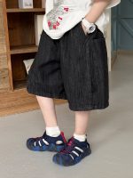 【100-160】ショートパンツ 男の子 レトロ ストリート風 - 画像 (3)