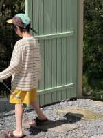 【100-160】半袖Ｔシャツ 男の子 ボーダー柄 プリント 英字 - 画像 (5)
