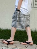 【100-160】ショートパンツ 男の子 チェック柄 韓国風 合わせやすい - 画像 (3)