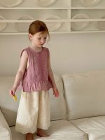 【90-150】トップス 女の子 ノースリープ フリル