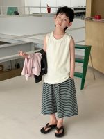 【90-160】ベスト 男の子 無地 トレンド 合わせやすい