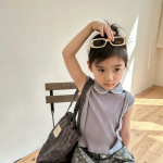 【80-130】シャツ 女の子 ノースリープ 折り襟 - 画像 (4)