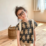 【80-130】半袖Tシャツ 女の子 熊柄 かわいい - 画像 (2)