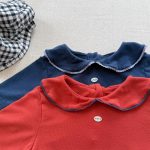 【80-130】半袖Tシャツ 女の子 折り襟 無地 - 画像 (11)