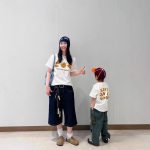 【90-160cm+親サイズ】半袖Tシャツ 親子コーデ デイリー使いに シンプル