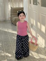【90-140】ベストorパンツ 女の子 ドット柄 韓国風 - 画像 (3)