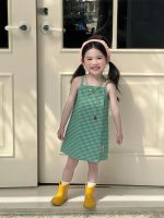【90-140】ワンピース 女の子 チェック柄 キャミソール - 画像 (4)