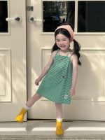【90-140】ワンピース 女の子 チェック柄 キャミソール