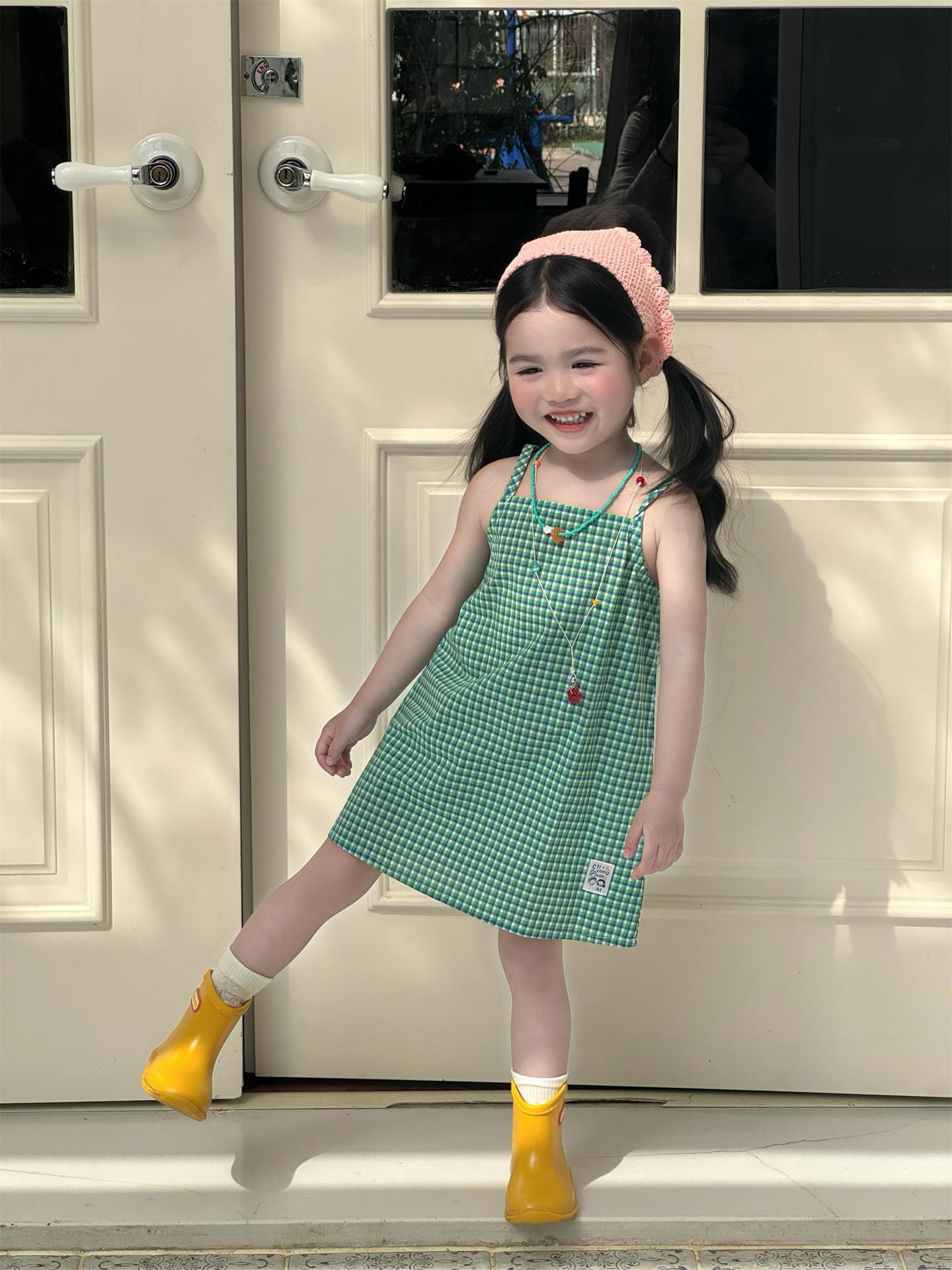 O1CN01D7wqES1xmBc2K2fFI_2436746485-0-cib.jpg 【90-140】ワンピース 女の子 チェック柄 キャミソール - 画像 (1)