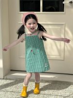 【90-140】ワンピース 女の子 チェック柄 キャミソール - 画像 (3)