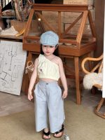 【90-140】トップスorパンツorセットアップ 女の子 ワンショルダー ファッション - 画像 (3)