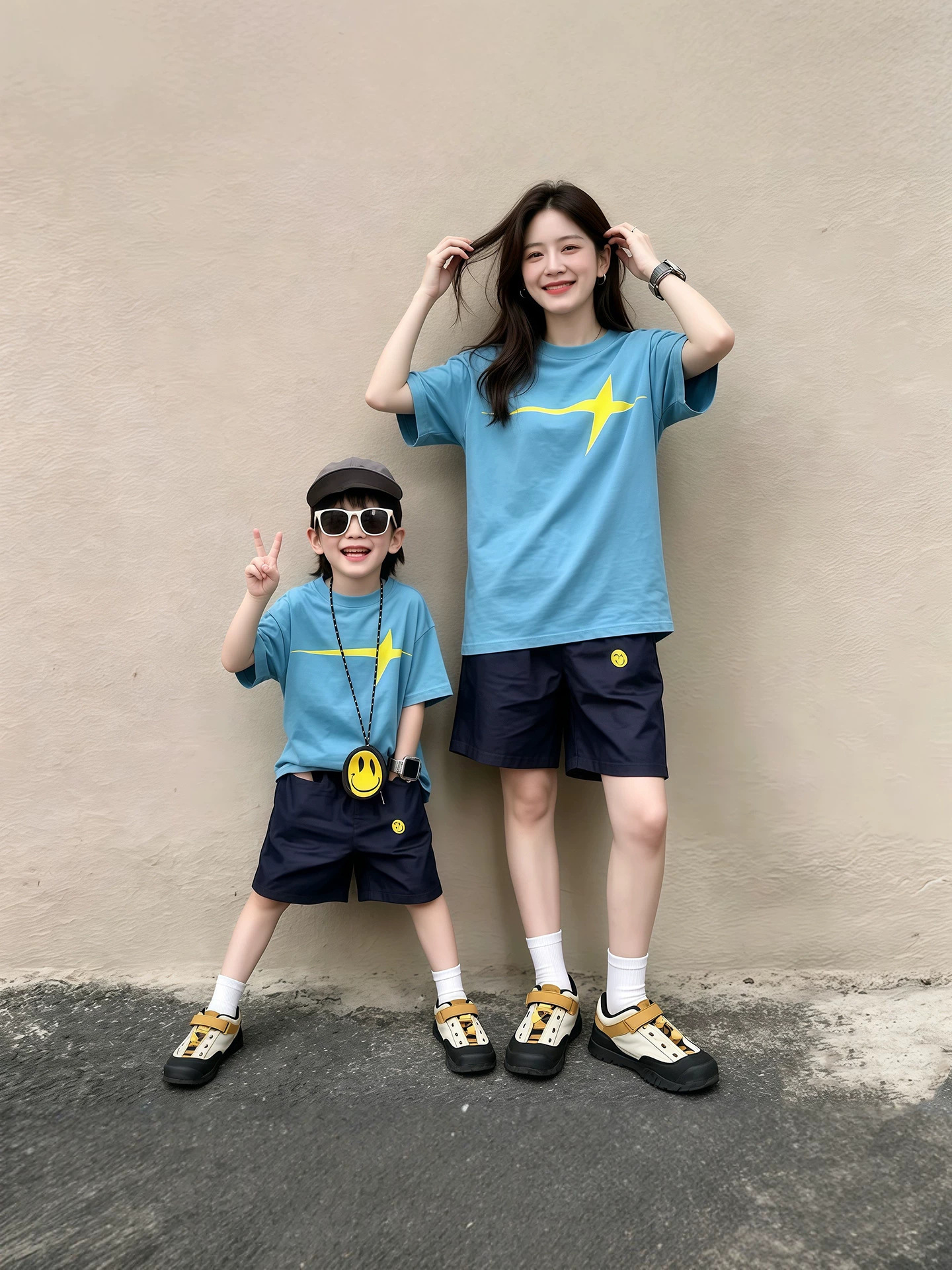 O1CN01Ri0UqB1oTYz3fvDr3_2208158195226-0-cib.jpg 【90-160cm+親サイズ】半袖Tシャツ 親子ペア トレンド デイリー使い - 画像 (1)