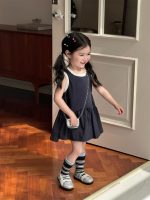 【90-140】ワンピース 女の子 ノースリープ フリル - 画像 (2)