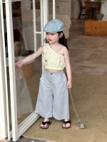 【90-140】トップスorパンツorセットアップ 女の子 ワンショルダー ファッション - 画像 (4)