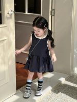 【90-140】ワンピース 女の子 ノースリープ フリル - 画像 (3)