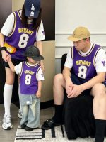 【80-150cm+親サイズ】半袖Tシャツ 親子ペア スポーティ カジュアル - 画像 (5)