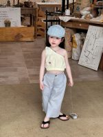 【90-140】トップスorパンツorセットアップ 女の子 ワンショルダー ファッション - 画像 (2)