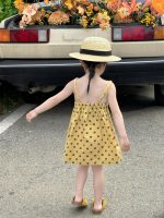 【90-140】ワンピース 女の子 ドット柄 キャミソール - 画像 (6)