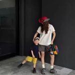 【90-160cm+親サイズ】半袖 Ｔシャツ 親子ペア 家族でおそろい カジュアル - 画像 (4)