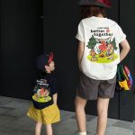 【90-160cm+親サイズ】半袖 Ｔシャツ 親子ペア 家族でおそろい カジュアル