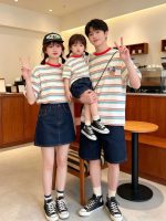 【90-150cm+親サイズ】半袖Tシャツ 親子ペア 写真映え ボーダー - 画像 (3)
