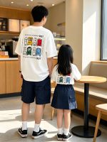 【90-160cm+親サイズ】半袖Tシャツ 親子コーデ 韓国風 デイリーウェア - 画像 (6)