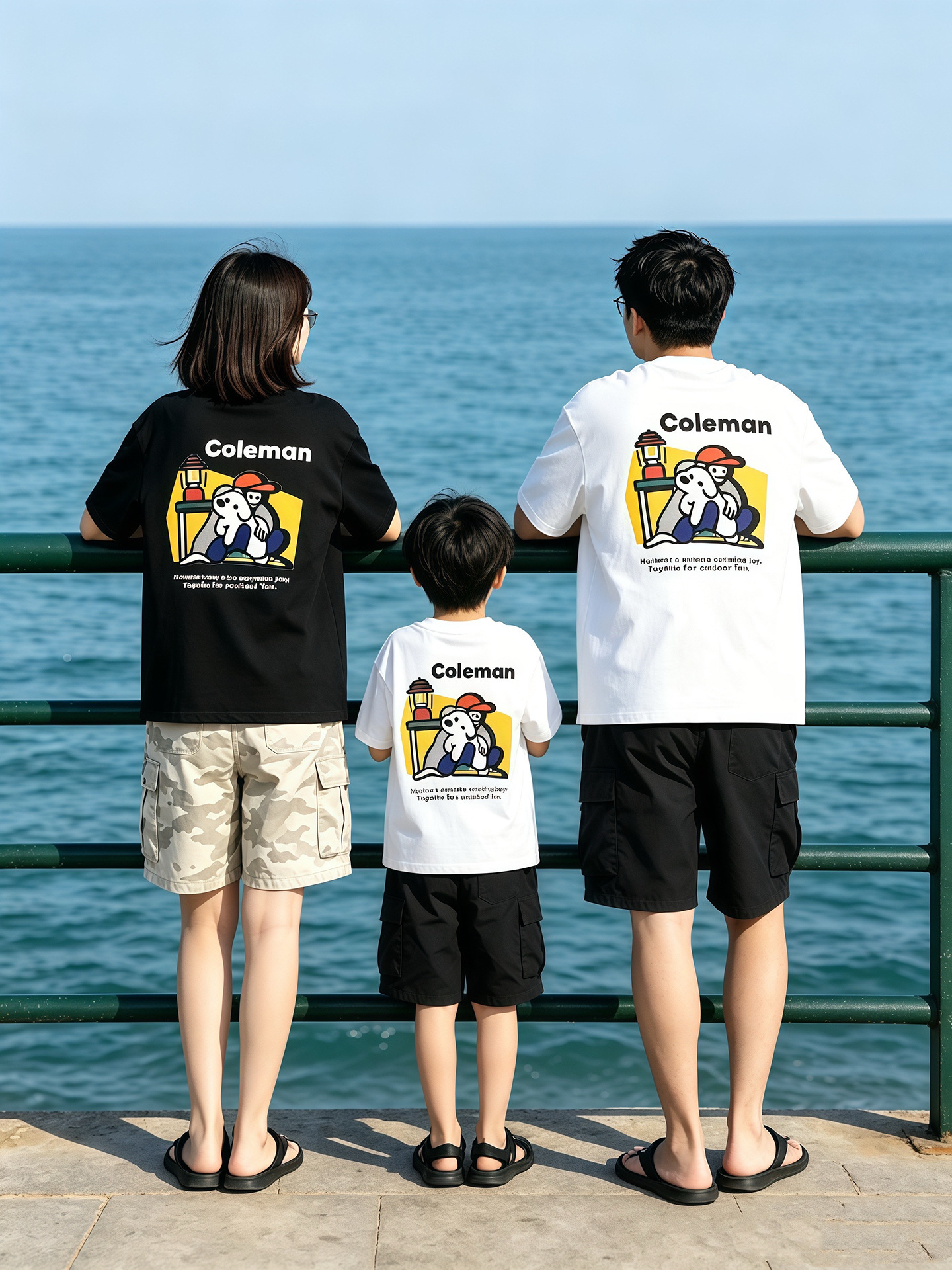 主图-01 (6) 【90-160cm+親サイズ】半袖 Tシャツ 親子ペア 写真映え カジュアル - 画像 (1)