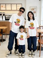 【90-160cm+親サイズ】半袖Tシャツ 親子ペア カジュアル プリント お出かけに - 画像 (2)