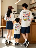 【90-160cm+親サイズ】半袖Tシャツ 親子ペア カジュアル 肌に優しい - 画像 (2)