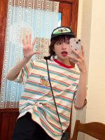 【90-150cm+親サイズ】半袖Tシャツ 親子ペア 写真映え ボーダー - 画像 (5)