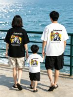 【90-160cm+親サイズ】半袖 Tシャツ 親子ペア 写真映え カジュアル - 画像 (3)