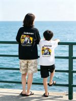 【90-160cm+親サイズ】半袖 Tシャツ 親子ペア 写真映え カジュアル - 画像 (4)