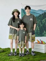【90-160cm+親サイズ】半袖Tシャツ 家族おそろい バックプリント カジュアル - 画像 (5)