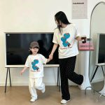 【90-160cm+親サイズ】半袖Tシャツ 親子ペア 夏の定番アイテム 動きやすい - 画像 (7)