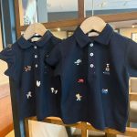 【80-150cm+親サイズ】半袖Tシャツ 家族コーデ POLOネック カジュアル - 画像 (8)